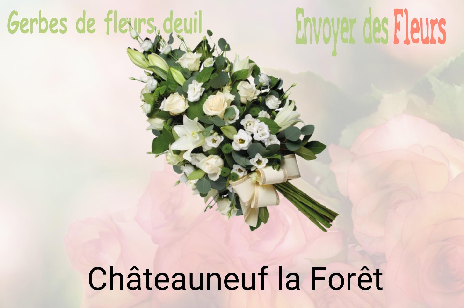 Gerbe de fleurs de deuil livrée à Châteauneuf-la-Forêt